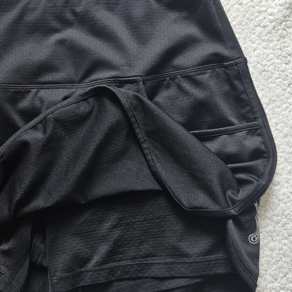 Athleta  Skort Tennis Skirt Black With Scroll Design and Front Pockets Size XL - Picture 4 of 10